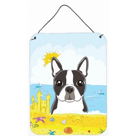 Carolines Treasures Boston Terrier Summer Beach Wall or Door Hanging Prints BB2071DS1216